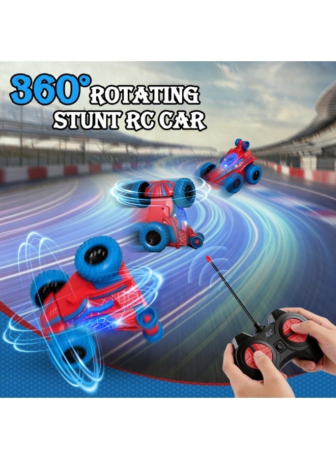 RAKAY Spider Remote Control Car,360°Rotation Rc Stunt Car with Cool Flashing Lights，Superhero Car Toys for Kids，Indoor & Outdoor 4wd Toy Car，Birthday Gift for Boy Ages 3 4 5 6 7 8 9 10 11 12 - Image 2